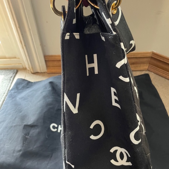 SOLD Chanel 1997 Canvas Letters Logo Tote - Picture 5 of 16